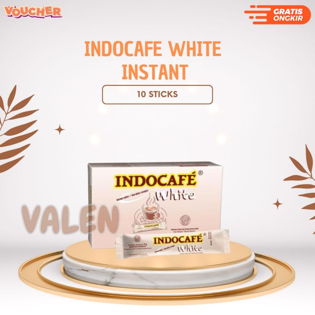

INDOCAFE White Instant Coffee 10sticks x 12gr / Kopi Sachet Tanpa Gula