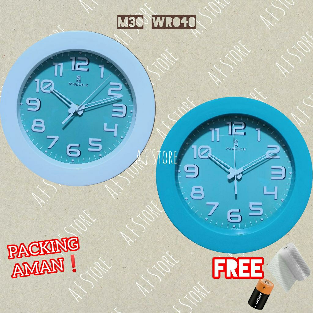Jam Dinding Miracle | M30 WR040 | Diameter 30cm
