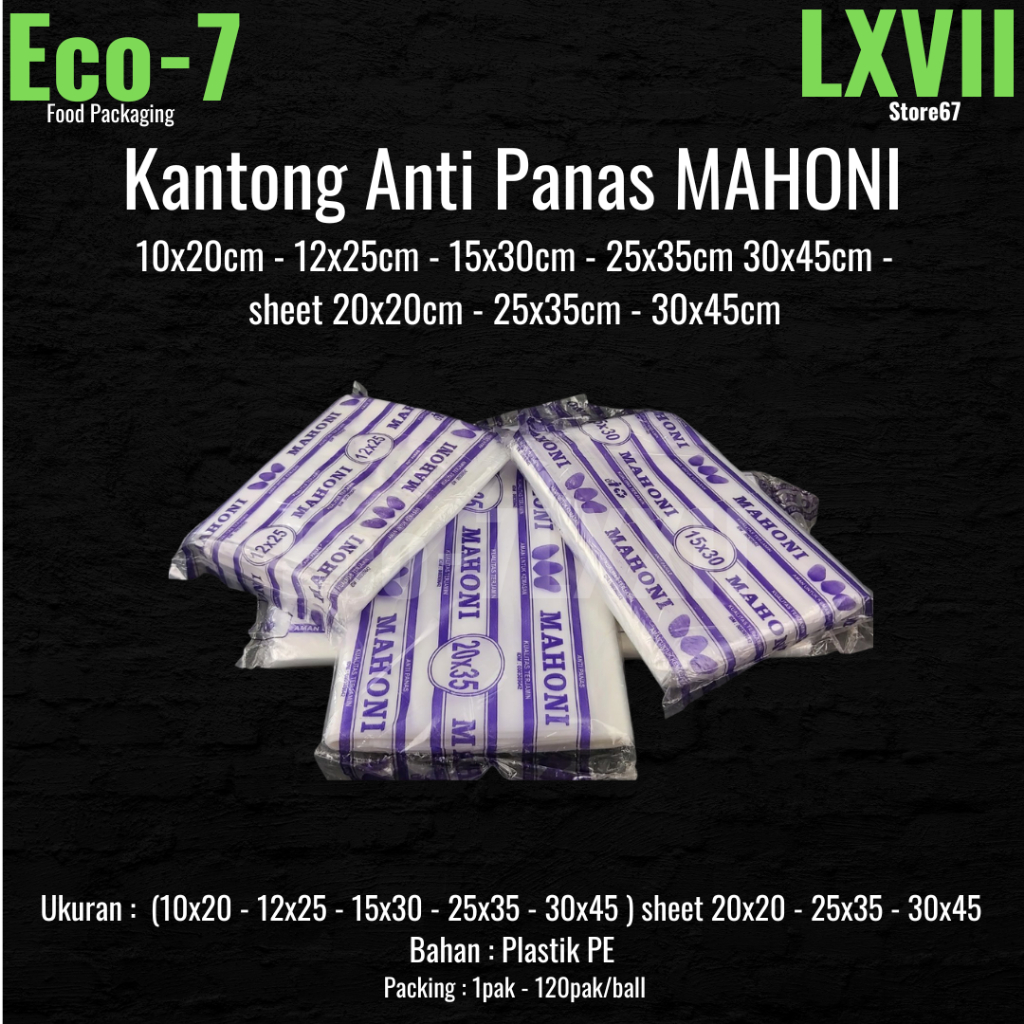 Kantong & Sheet Plastik Anti Panas Mahoni