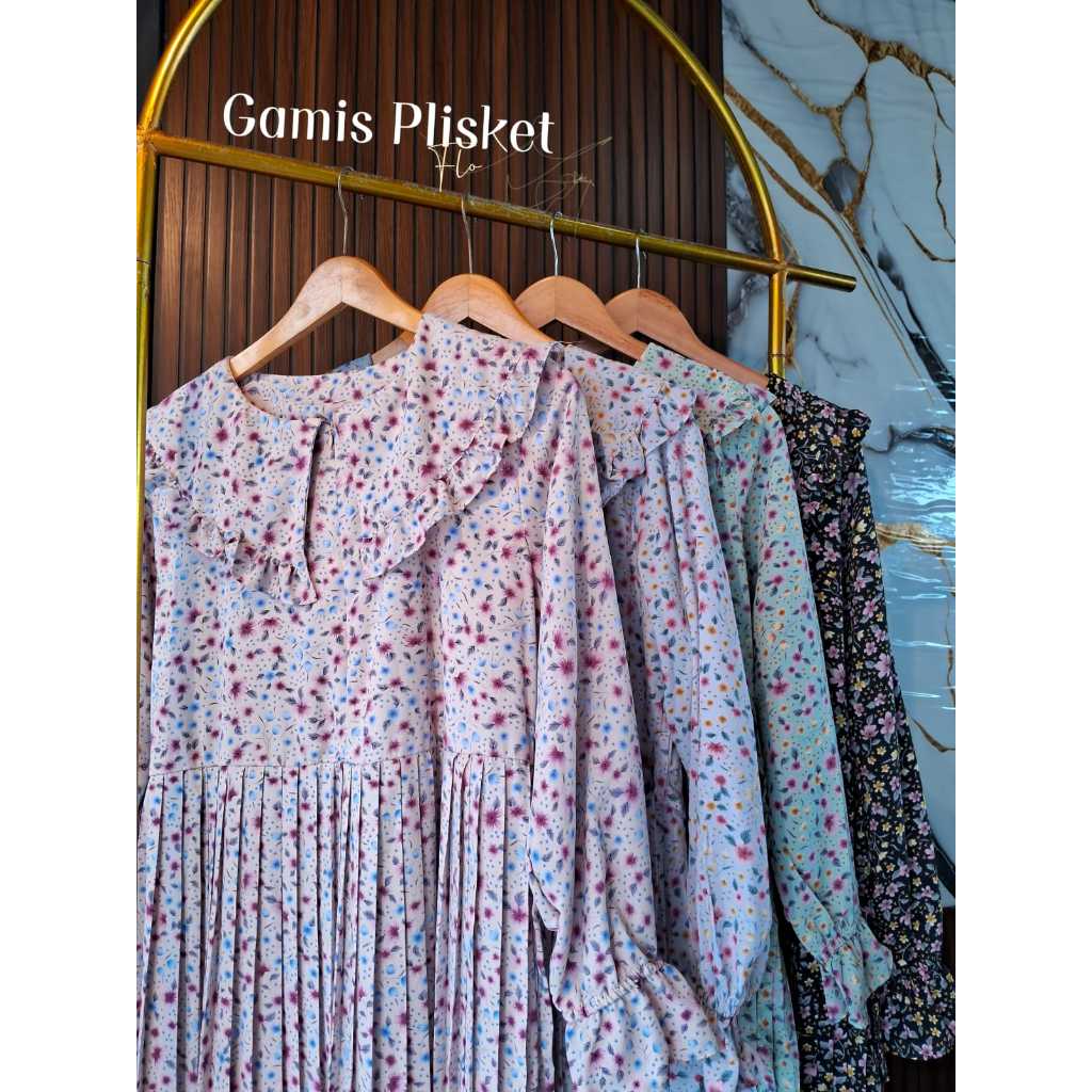 GAMIS WOLPEACH MOTIF FLORAL PLISKET || GAMIS PLISKET FLORAL