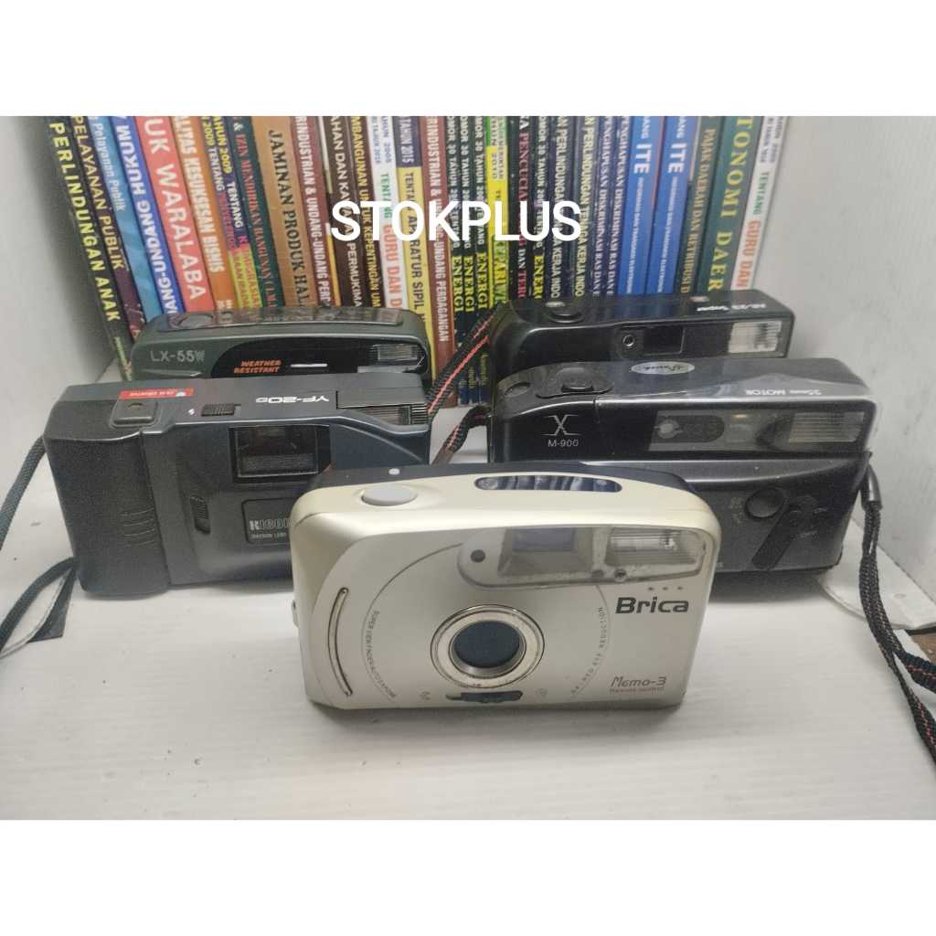 6 KAMERA ANALOG JADUL RUSAK / MATI UNTUK SPAREPART PAJANGAN HIASAN PARAKARYA MEREK BRICA MEMO 3, CAN