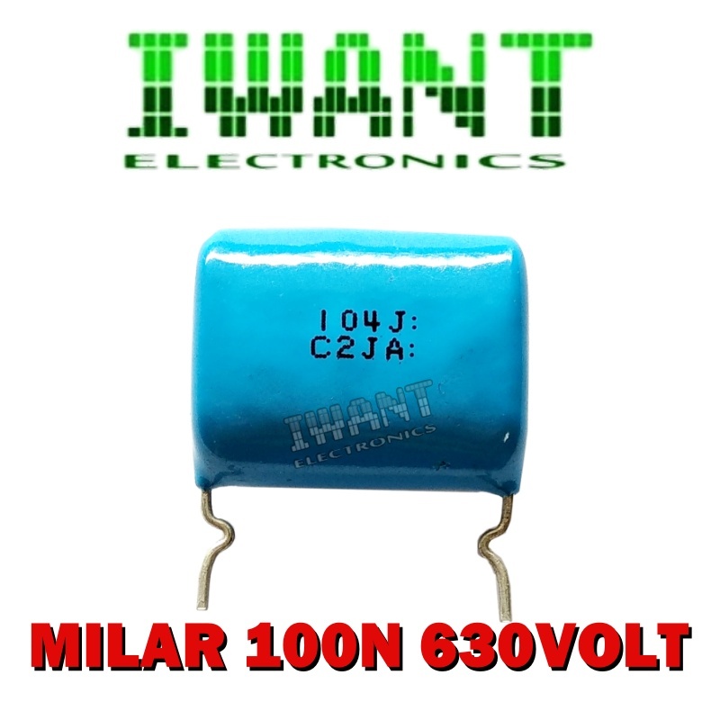 MILAR 100N 630V 104J C2JA MOV METAL OXIDE KAPASITOR MILAR 104 630V CAPASITOR MILAR 104 100N 630VOLT