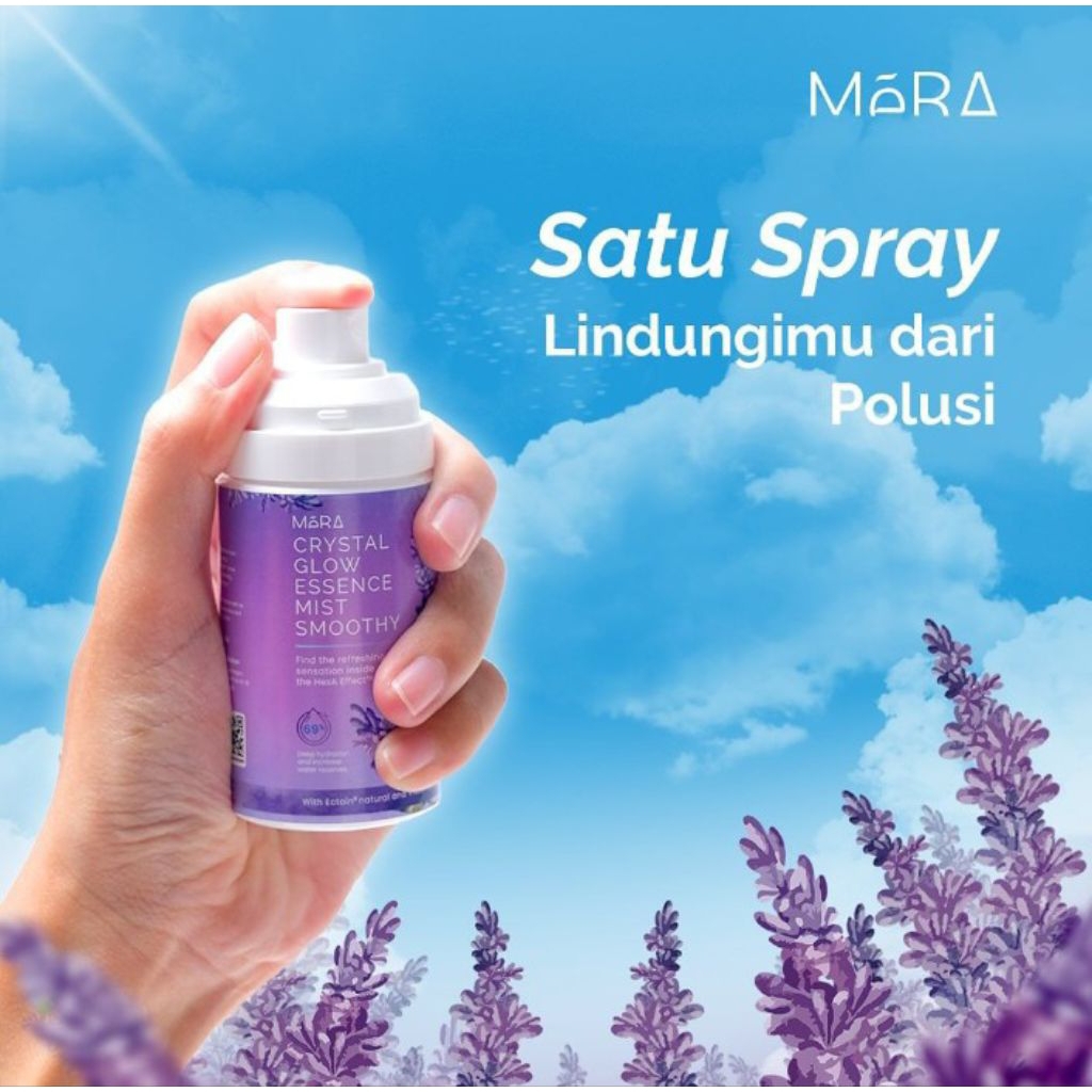 Spray MeRa crystal Glow Essence mist smoothy, 1 botol isi 50ml