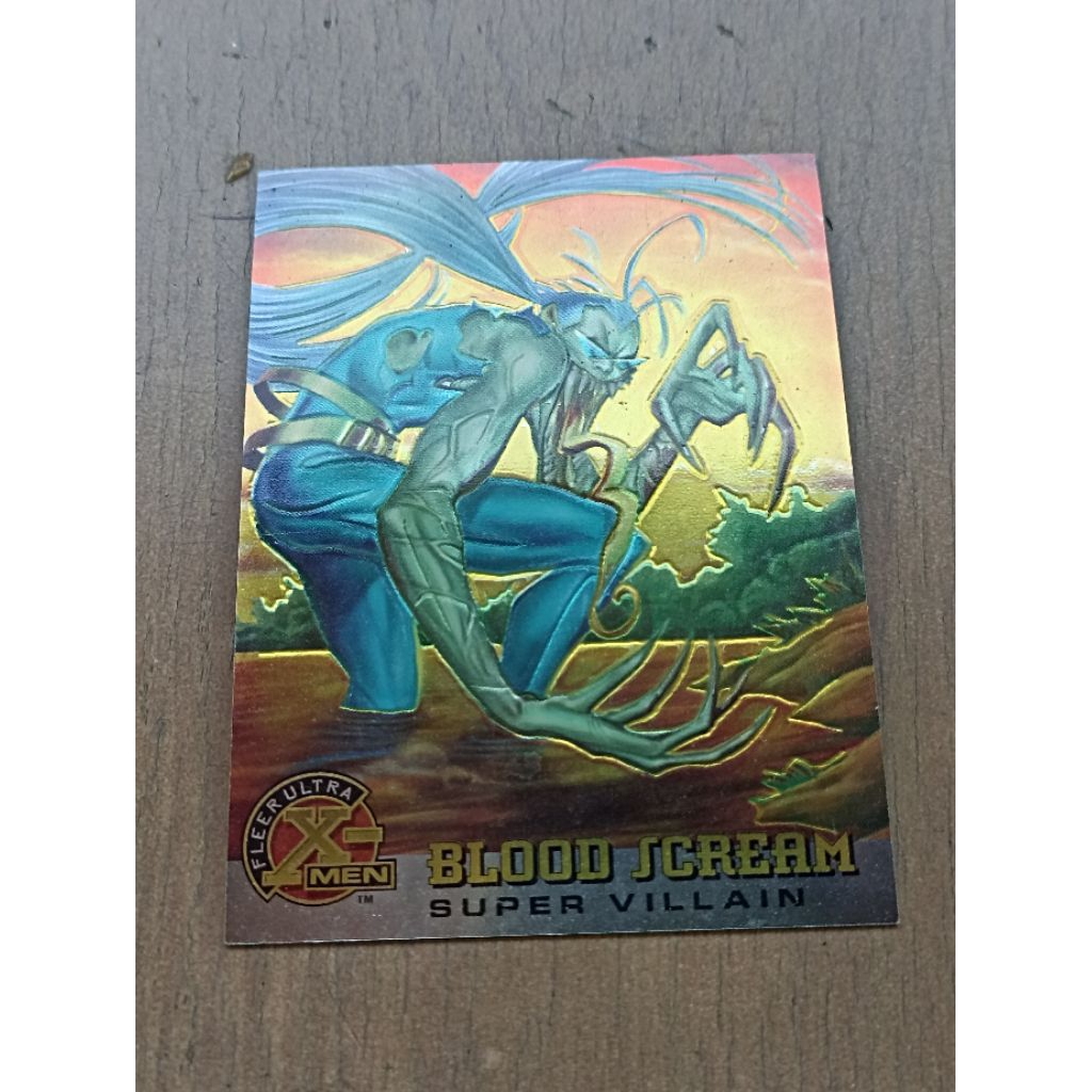 Koleksi kartu Xmen 1996 Koleksi Blood Scream Fleer Murah Original Asli Avenger Marvel