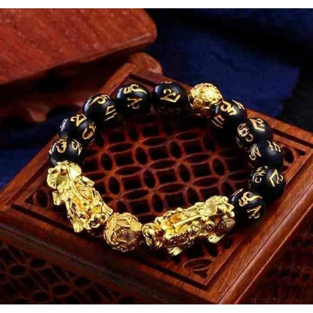 Gelang giok ukir gelang pixiu hoki double pixiu.