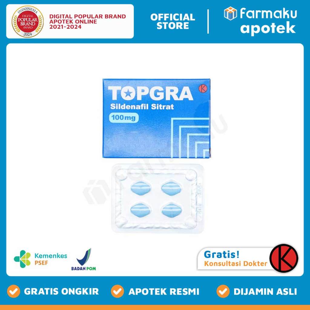 Topgra Sildenafil Sitrat 100 mg 1 Tablet - HBK