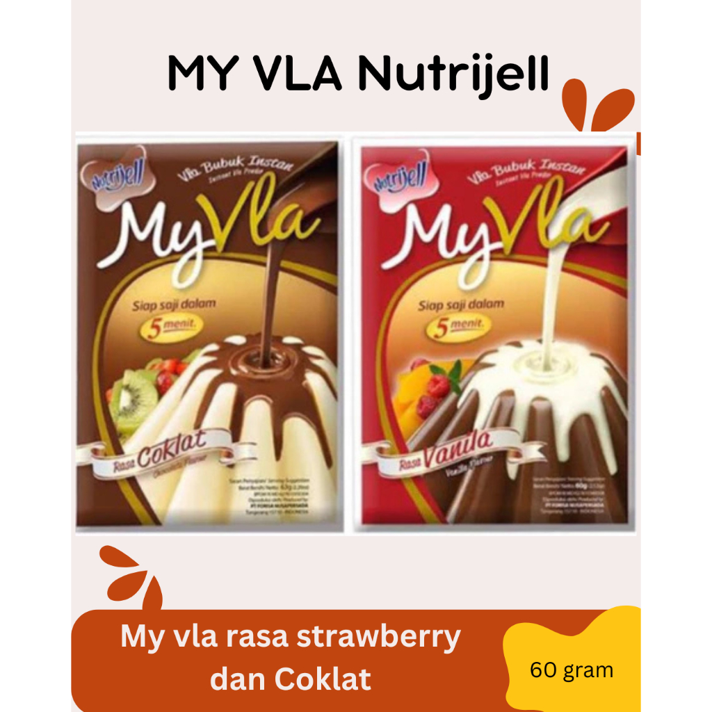 

MY VLA NUTRIJELL rasa strawberry dan coklat