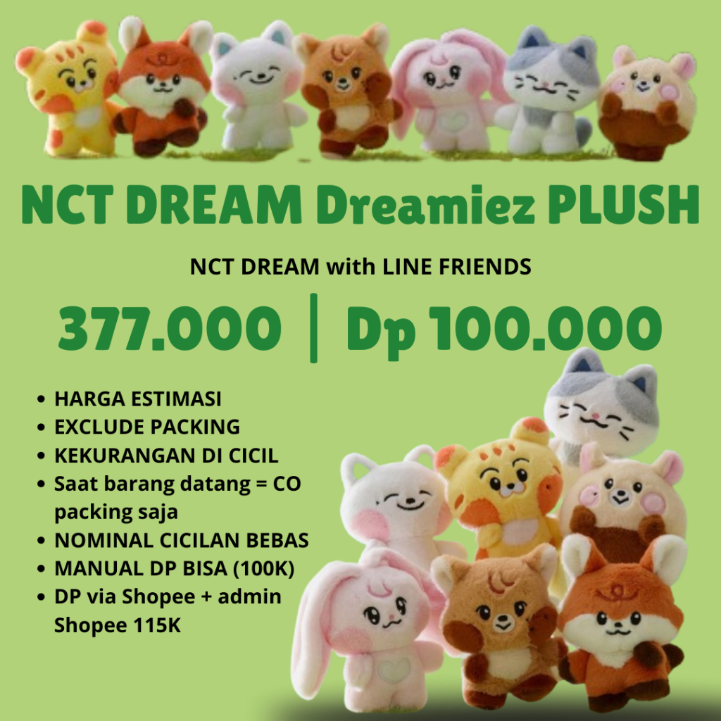 [ OPEN PO | BACA DESKRIPSI ] NCT DREAM Dreamiez PLUSH - NCT DREAM with LINE FRIENS [ Plush Doll | eo