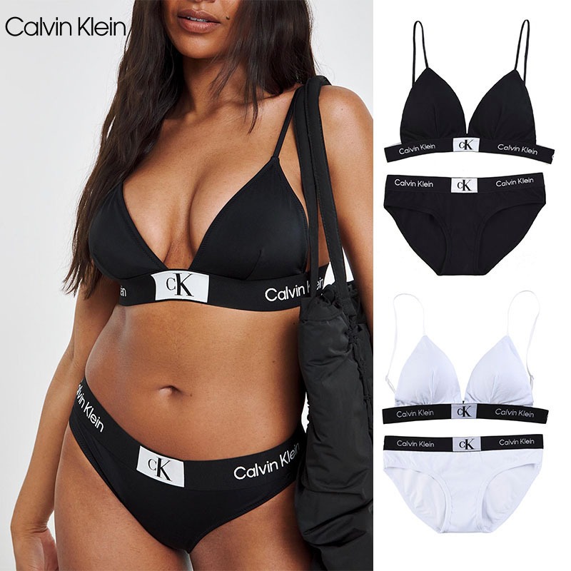 Lingdu Calvin Klein Set Pakaian Dalam Wanita Calvin Klein/Bra Segitiga/Pakaian dalam mode