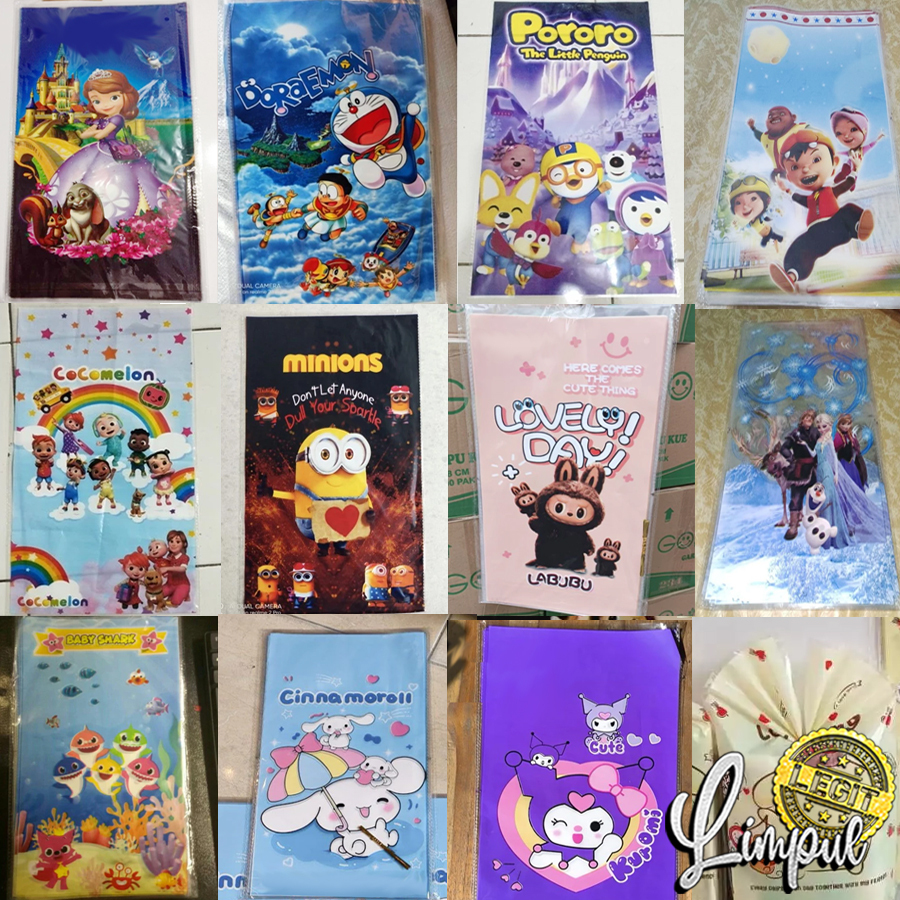 Plastik Bingkisan Snack | Plastik Snack Ulang Tahun | Partybag Karakter | Plastik Kado Ulang Tahun