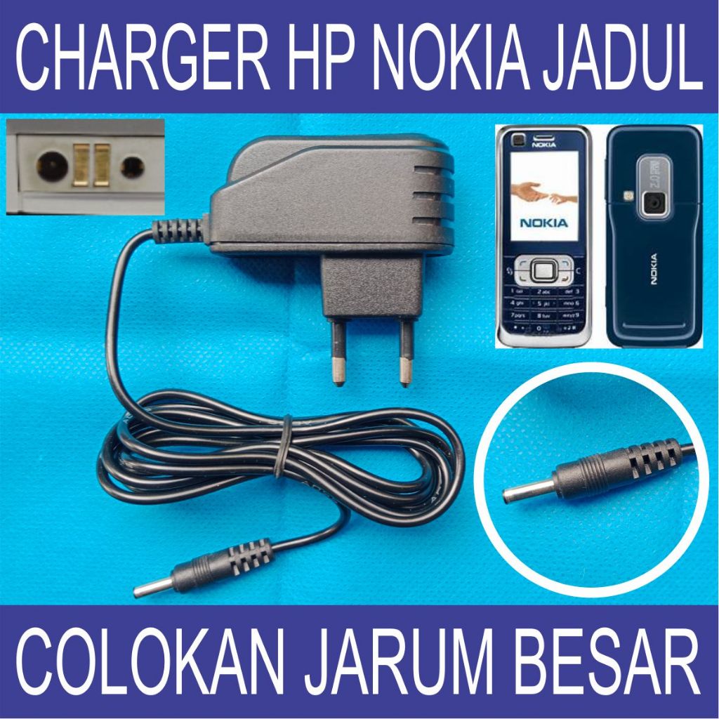 Travel Charger Nokia Lama Colokan Besar 1100 1110 1112 1600 2300 3220 3230 3310 3315 3510 3530 5070 
