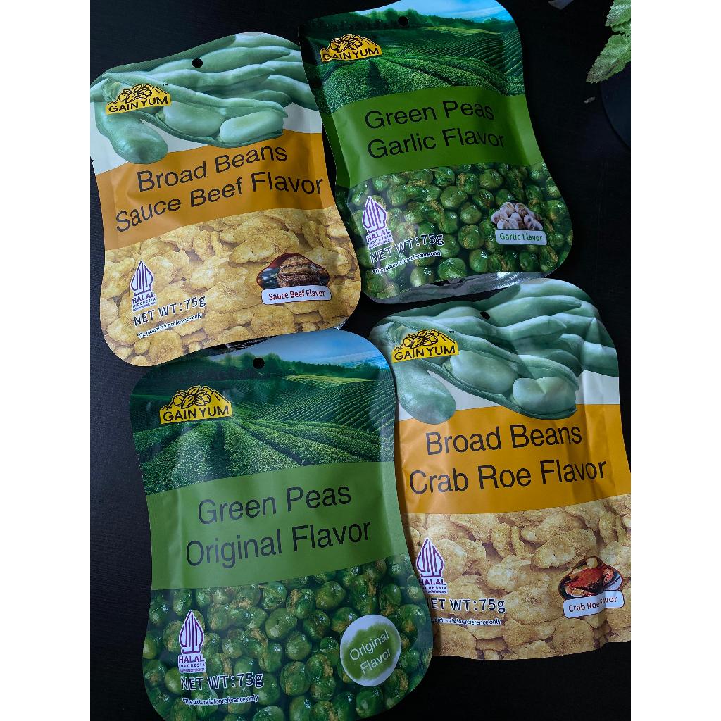 

GAN YUAN KACANG CEMILAN 75g | GREENPEAS ORIGINAL | GREENPEAS GARLIC | BROADBEAN CRAB