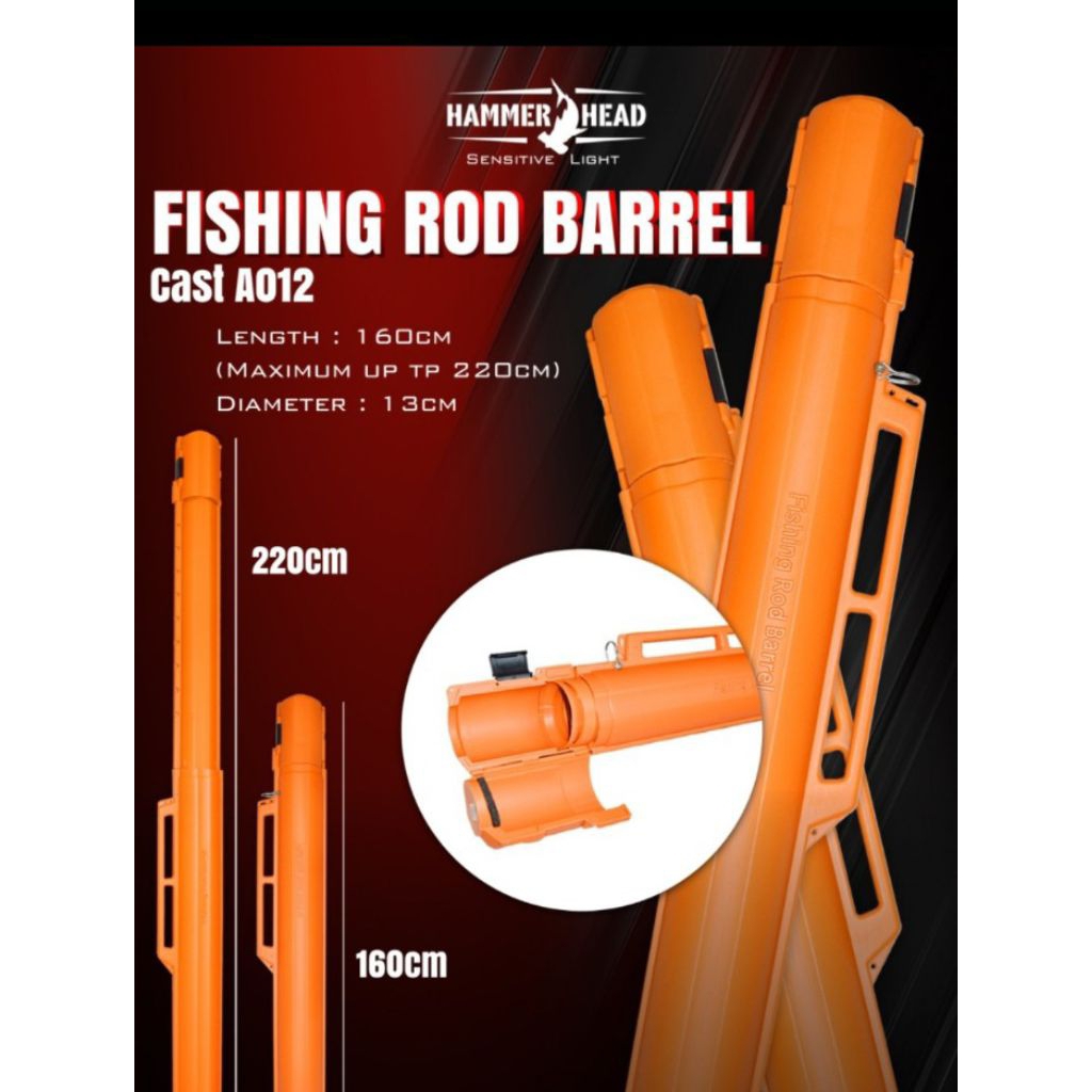 tas pancing joran tabung hammerhead 160 220 cm fishing rod barrel tabung