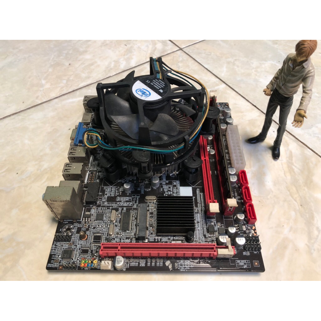 Mobo Amptron ZX-H55M socket 1156 + Procie intel core i5-650 + ram DDR3 4GB kondisi normal