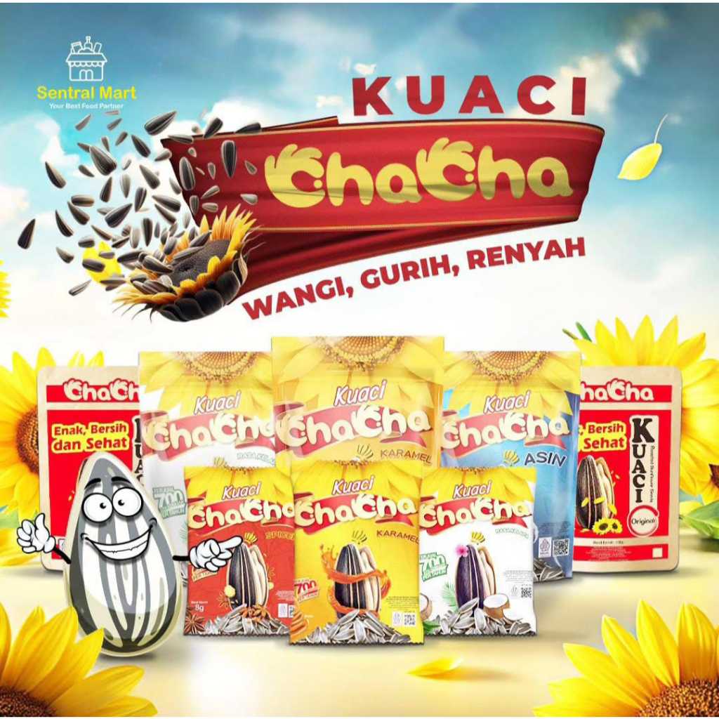 

Kuaci Chacha 8g Harga tercantum 1 Dus isi 200 pcs