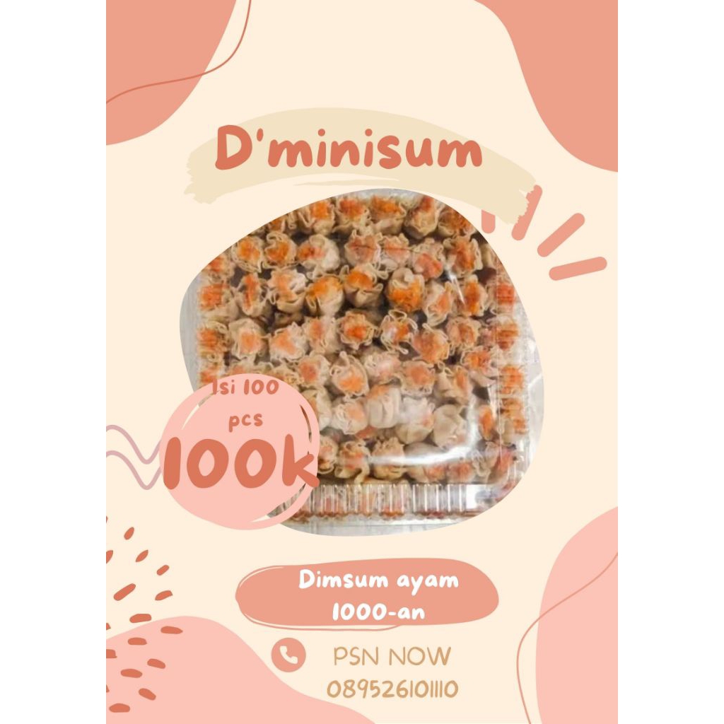

Dimsum mini 100 pcs kukus/frozen