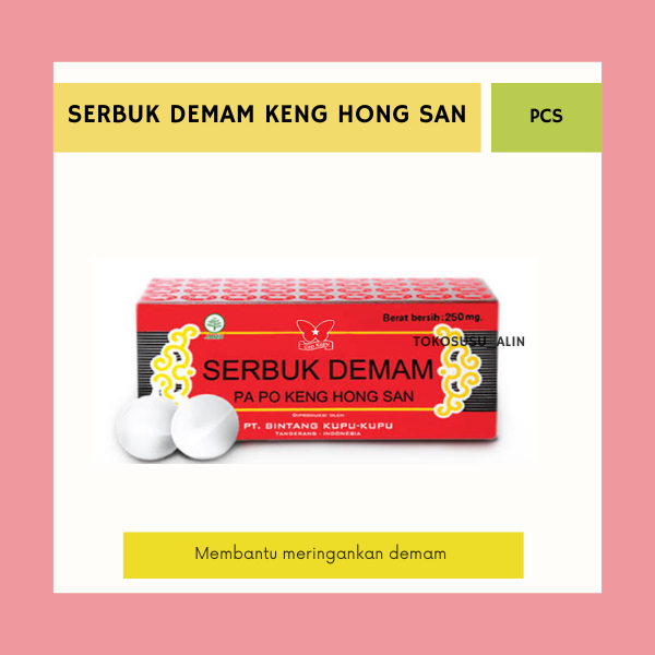 SERBUK DEMAM PA PO KENG HONG SAN PER BUTIR/ MEREDAKAN DEMAM
