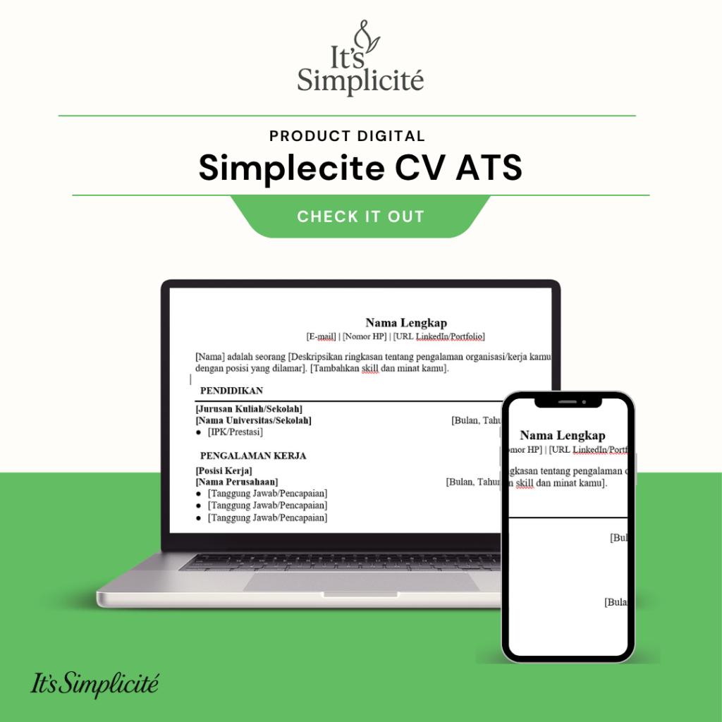 Simplecite Template CV ATS (Versi Indonesia & Inggris)