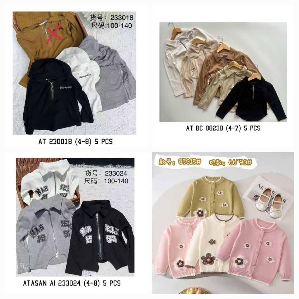 outer rajut anak perempuan import/atasan anak perempuan/hoodie anak perempuan import/sweater/cardiga