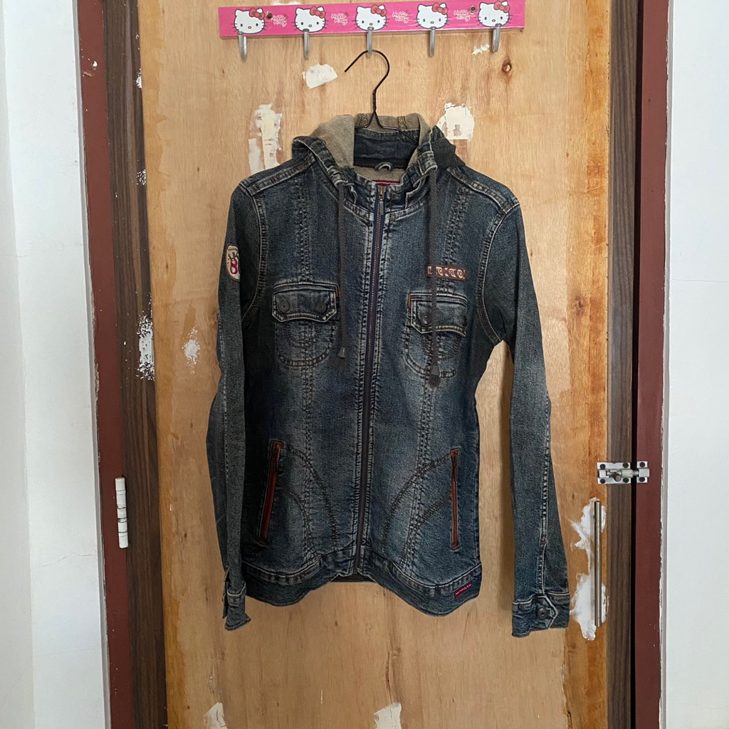 preloved ako denim jaket jeans