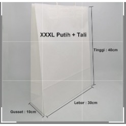

Paperbag SOS XXXL Kantong Kertas Putih 30x10x40cm 80 GSM