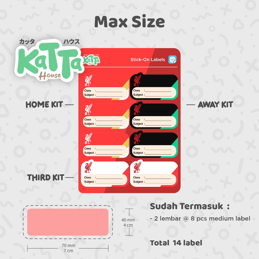 

Ay00! Stiker Nama Buku Custom Klub Sepakbola Sticker Mapel Sekolah Label Nama Pelajaran Kelas