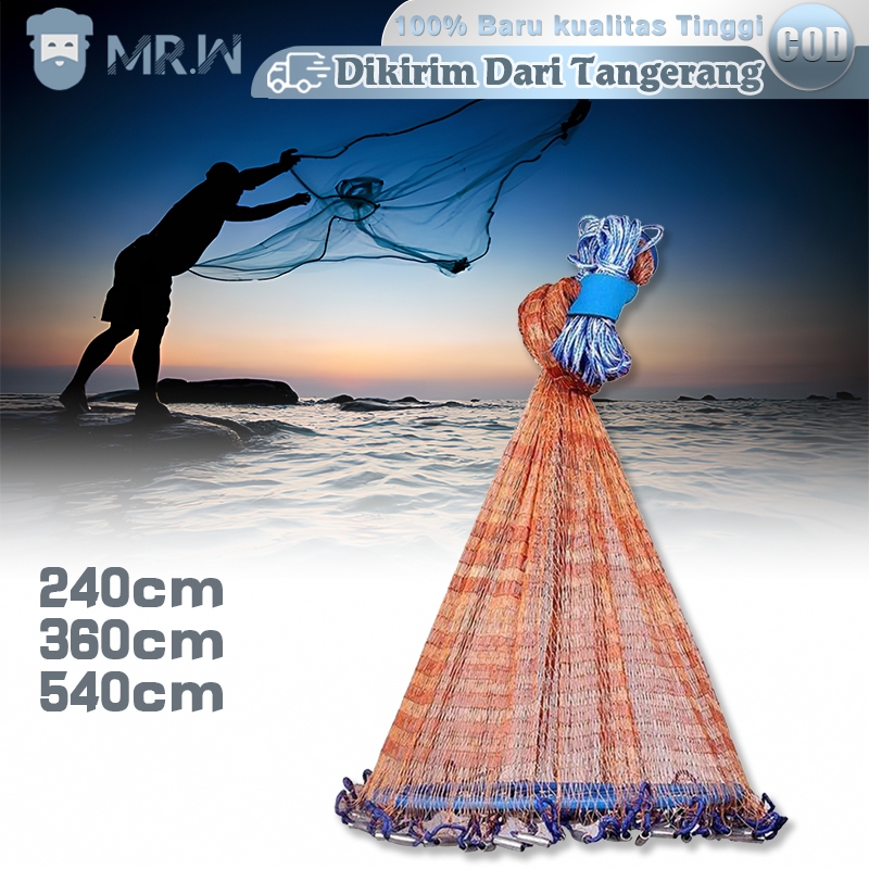 Pancing Jaring Lempar Jala Ikan Lempar 1/2 Inch Jala Lempar Nilon Jaring Lempar Jala Ikan Jala Jarin