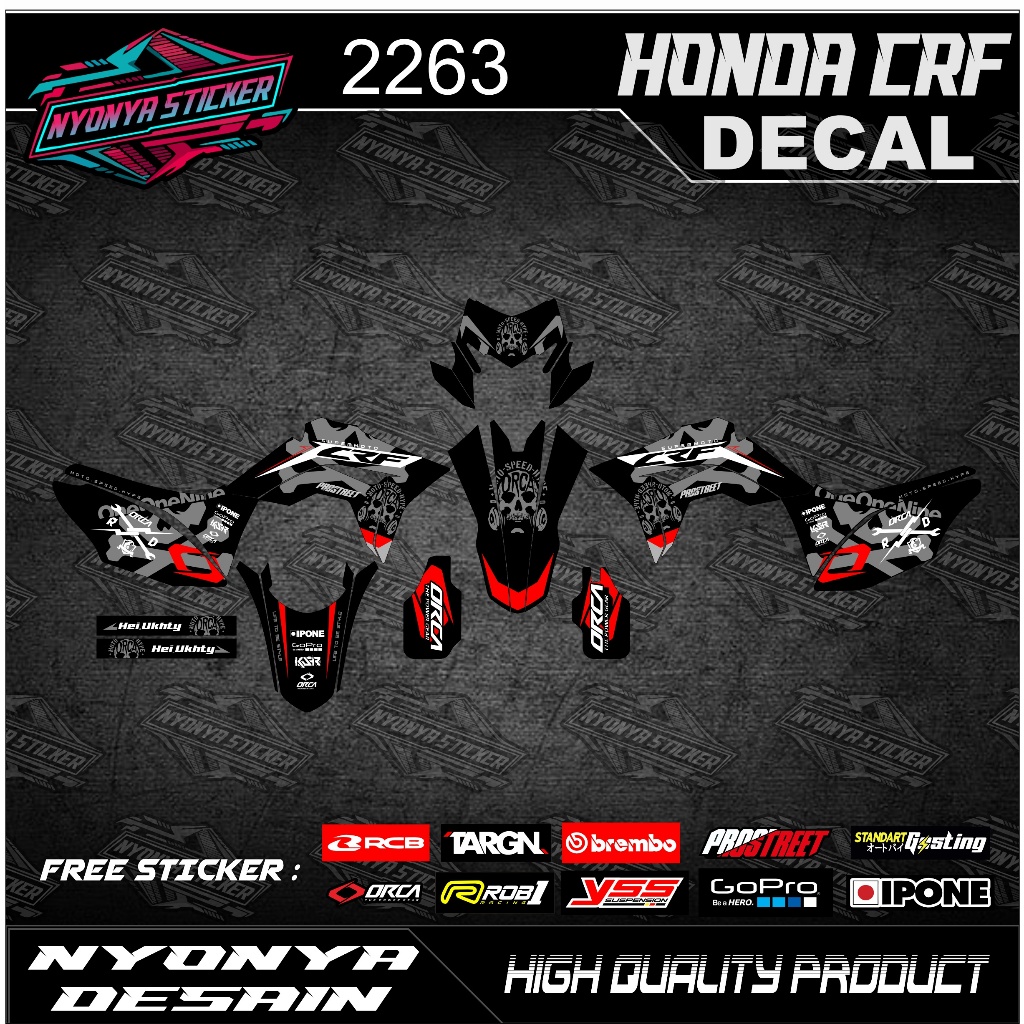 DECAL CRF 150L STRIPING FULLBODY CRF DECAL CRF KEREN