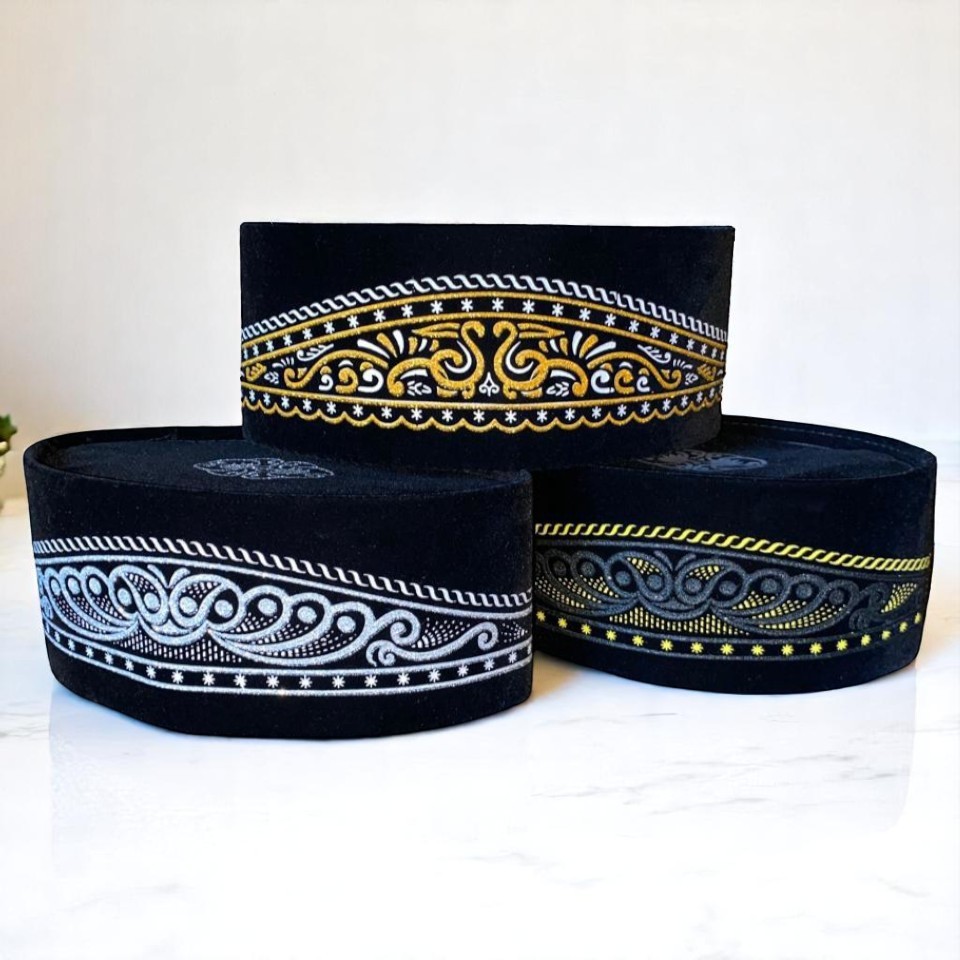 Peci Songkok Hitam Batik Tinggi 9 cm Exclusive Termurah Kualitas Original