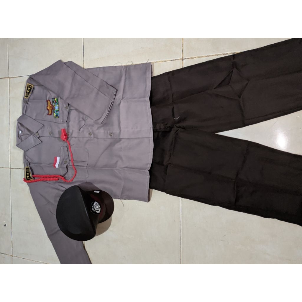 BEST SELLER BAJU KOSTUM POLISI ANAK LAKI-LAKI LENGKAP 1SET / BAJU SERAGAM POLISI KARNAVAL ANAK /
