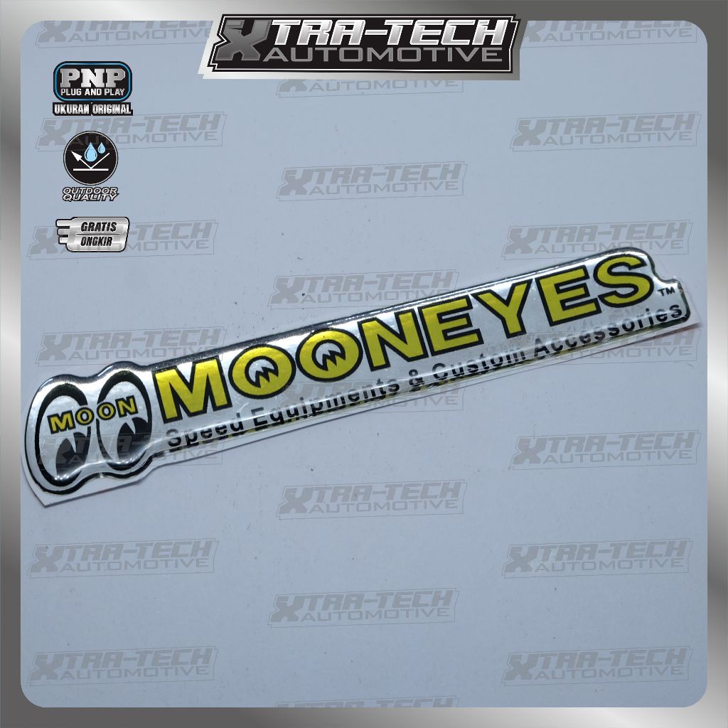 Emblem timbul mooneyes / stiker mooneyes