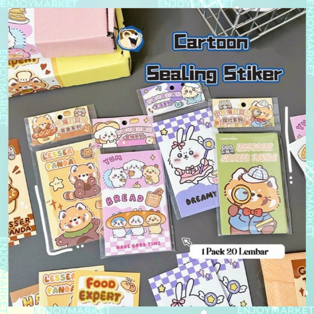 

Label Memo Panjang Segel Packaging Box Sticker Kemasan Karakter Lucu Capybara SP18