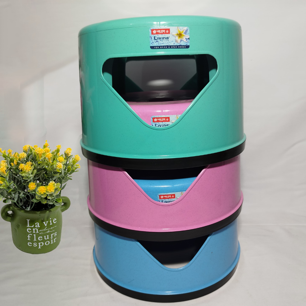 LION STAR - BANGKU JONGKOK JAPAN LS BULAT & SEGI JONGKOK PLASTIK KOKOH ANTI SLIP