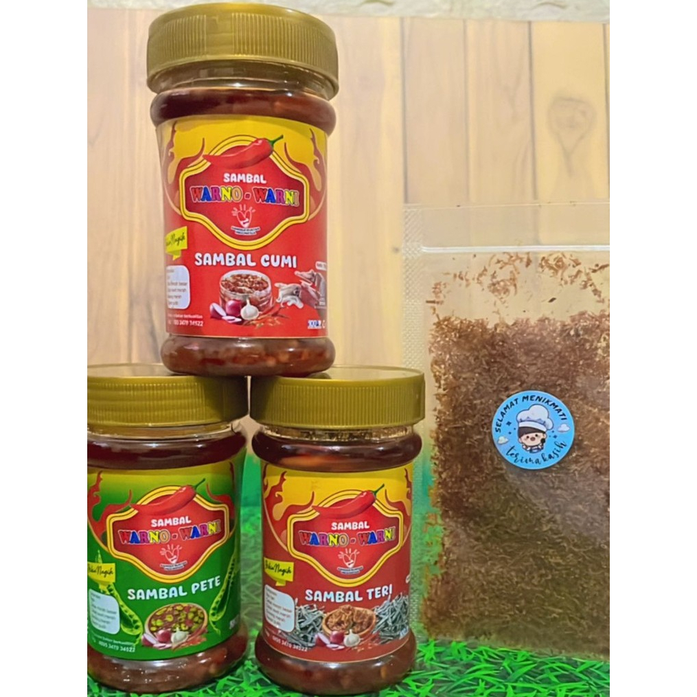 

Sambal Warno Warni Kemasan 150gram - FREE Serondeng Kelapa