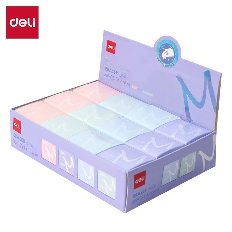 

DELI - PENGHAPUS PENSIL / KARET KOREKSI / SETIP / ERASER E3044 WARNA SOFT