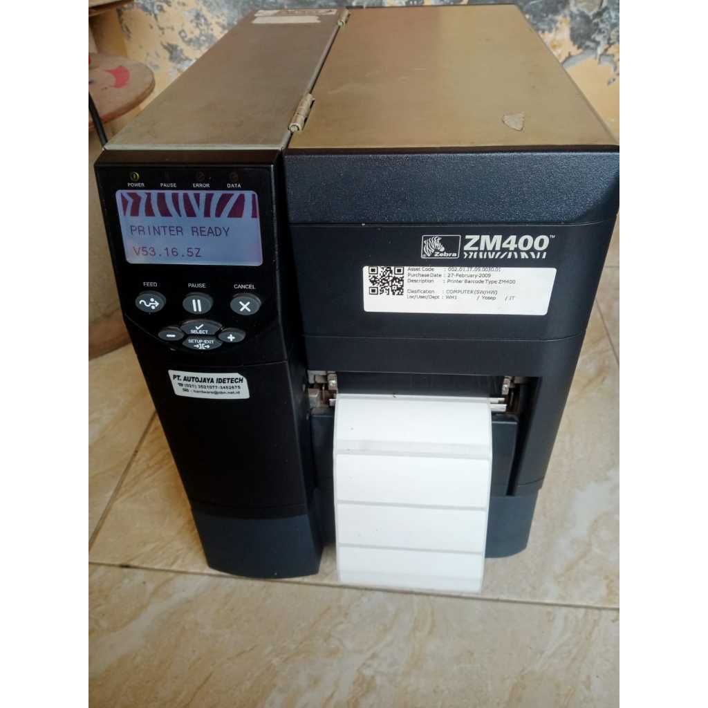 Printer barcode Resi Zebra ZM400 203 DPI Second Bekas