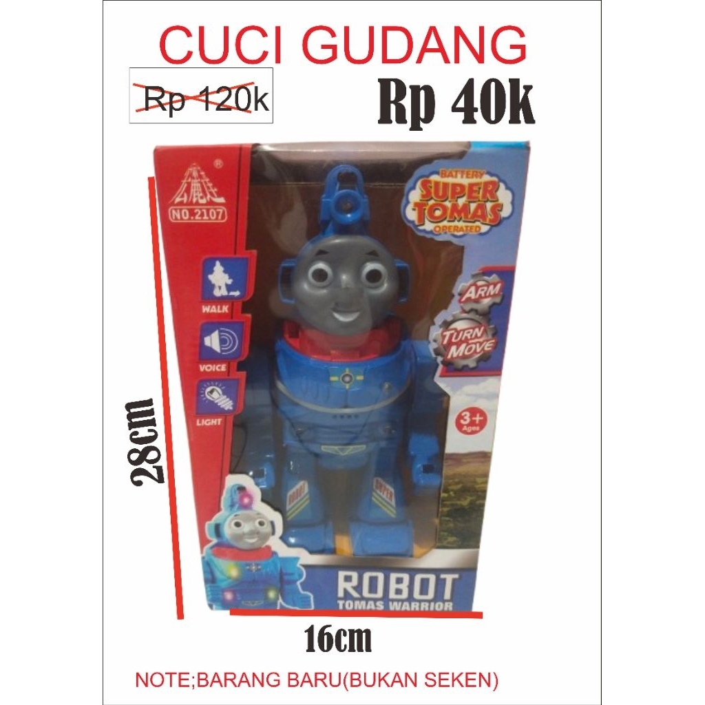 CUCI GUDANG Robot thomas mainan robot tomas