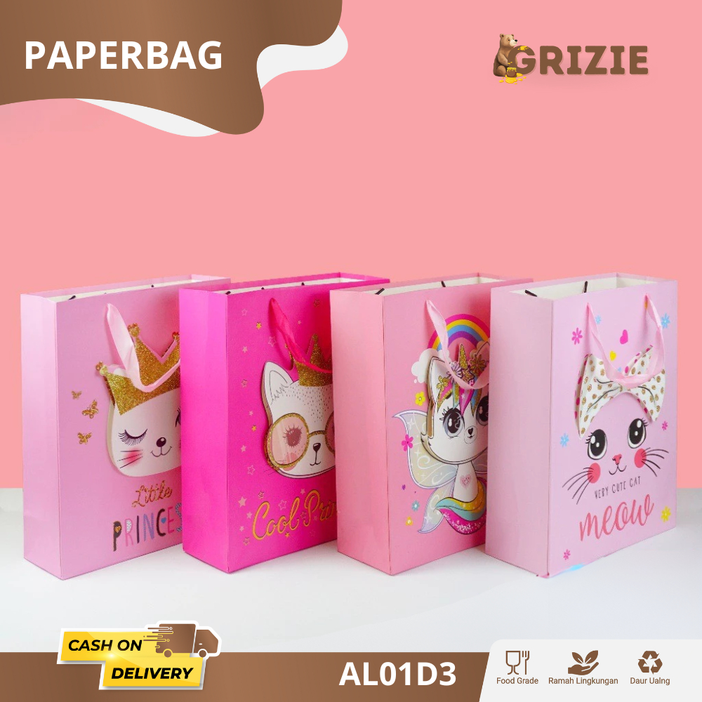 

Paper Bag Ulang Tahun Anak / Paper Bag Ultah Anak Karakter Kucing Lucu / Hampers bag / Gift Bag/ Paper bag Kado Hampers / Paperbag Motif cat AL01D3