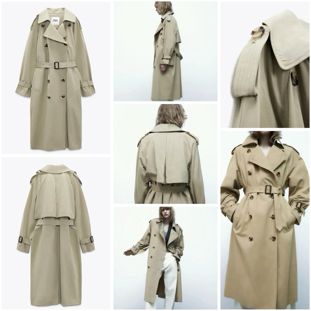 Ready Trench Long Coat Belted Blazer Jacket Z*ra Branded Original Jaket Wanita Winter Musim Dingin M