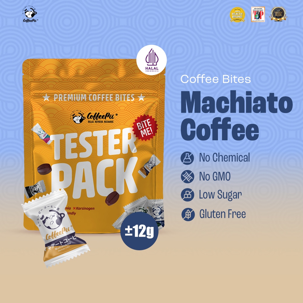 

Coffeepii Indonesia - Tester Pack - Macchiato Coffee | Coffee Candy | Low Sugar | Vegan Friendly | Snack Import Jepang (10pcs)