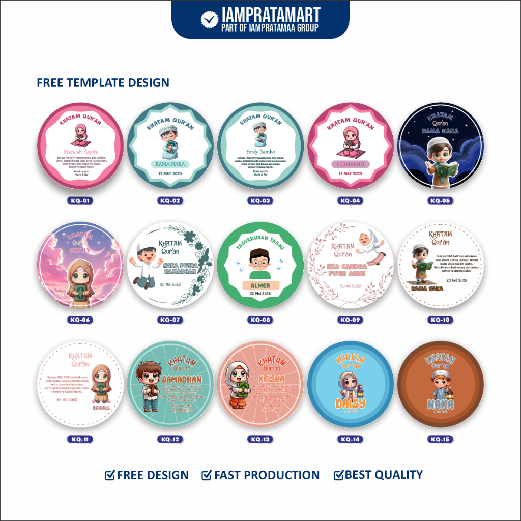 

STIKER BULAT KHATAM AL-QUR'AN / IQRO