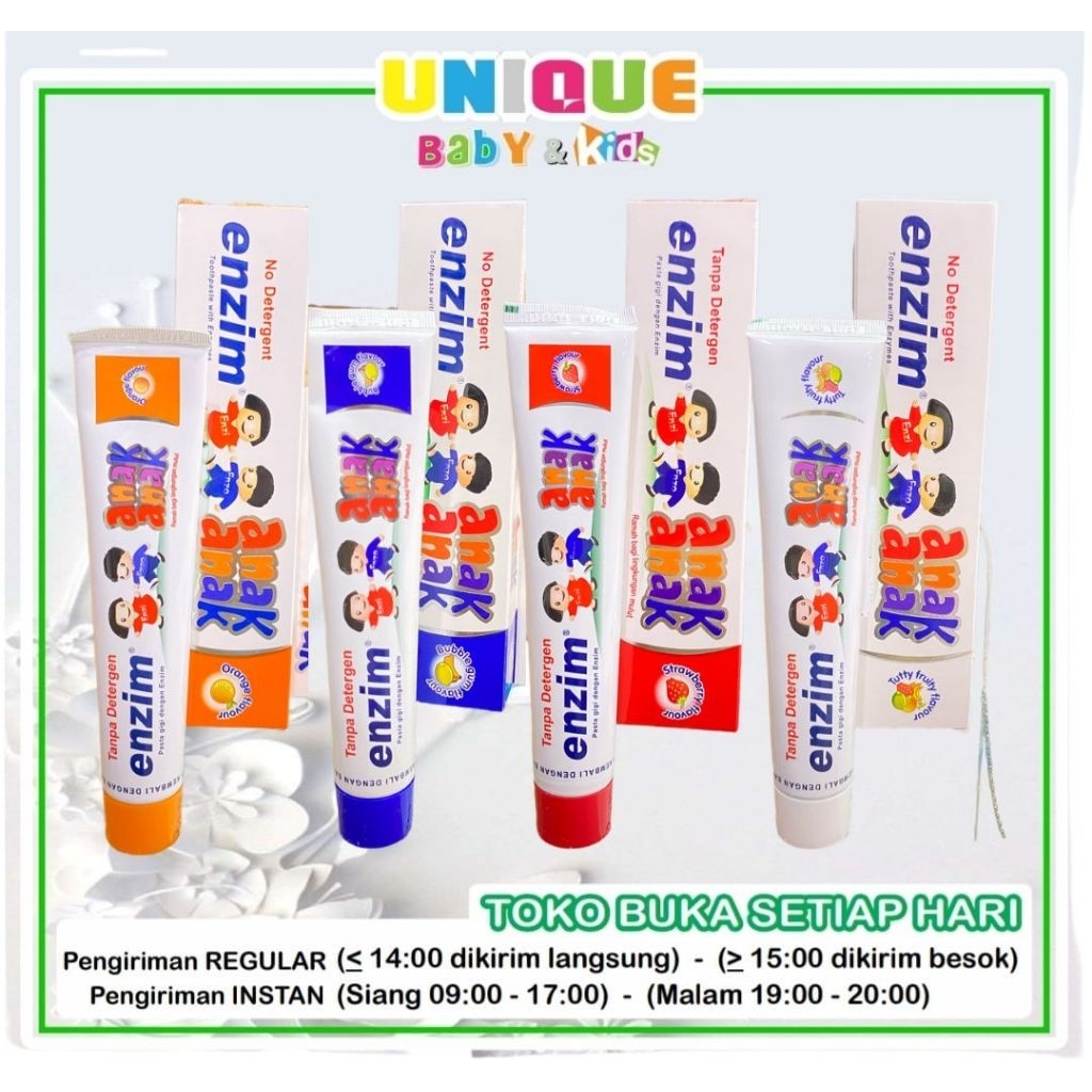 Enzim Pasta Gigi Anak 63gr Pasta Gigi Anak Enzim  Enzim Strawberry Jeruk