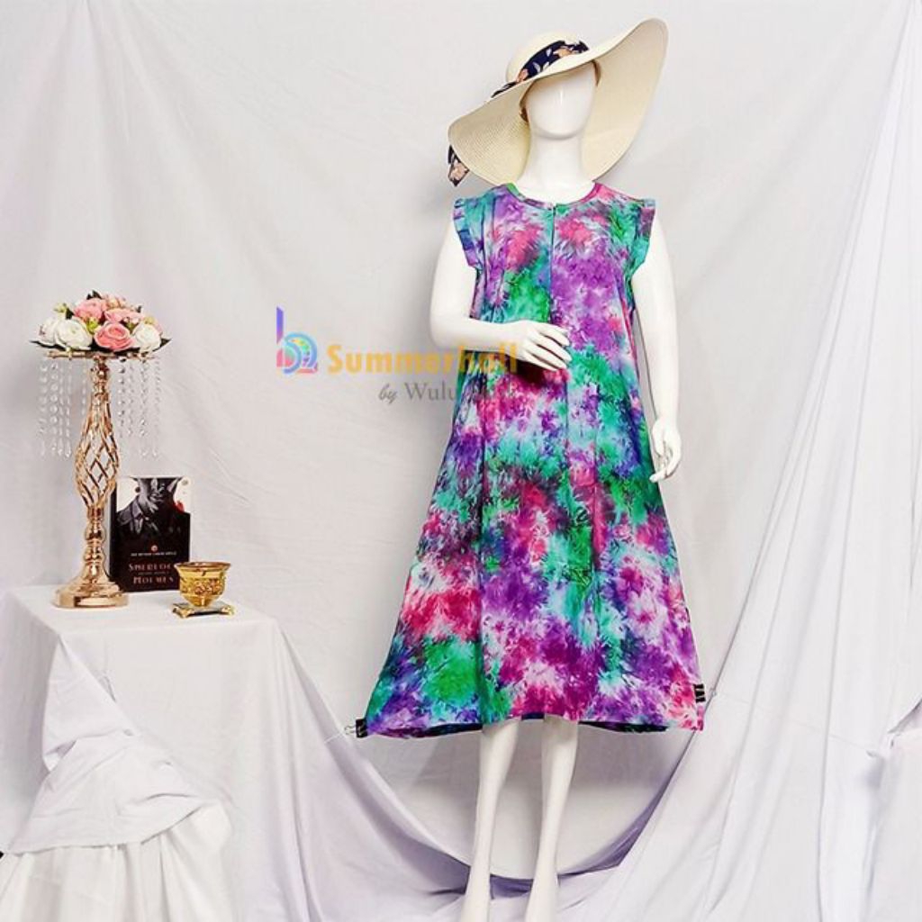 Daster Yukensi Tie Dye Jumbo Busui Ld 120 Pb 110 Rayon Premium Candi Mekar Daily Dress YCS Batik Jum