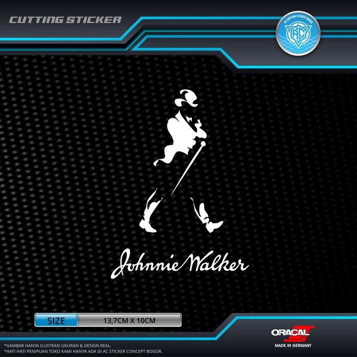 Sticker Cutting johnnie walker Logo Stiker Untuk Kaca Body Mobil Motor Laptop