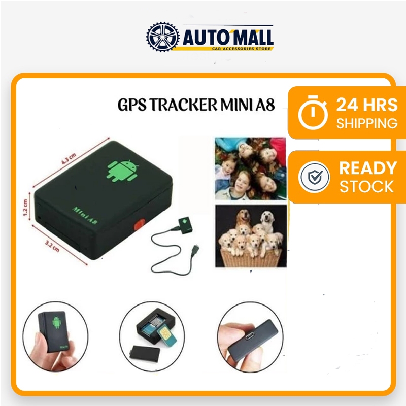 Alat Sadap Lacak GPS A8 Mobil Motor Kendaraan Mini GSM Tanpa bluetooth