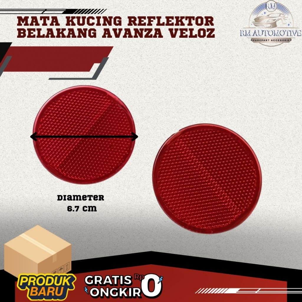 Reflektor Mata Kucing Bumper Belakang Avanza Veloz 2013-2015 Original