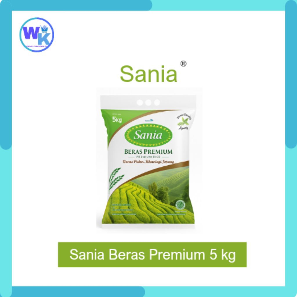 

Beras Sania Premium 5 Kg - Pulen & Wangi, Cocok untuk Keluarga - Warung_Kelontong_Ku