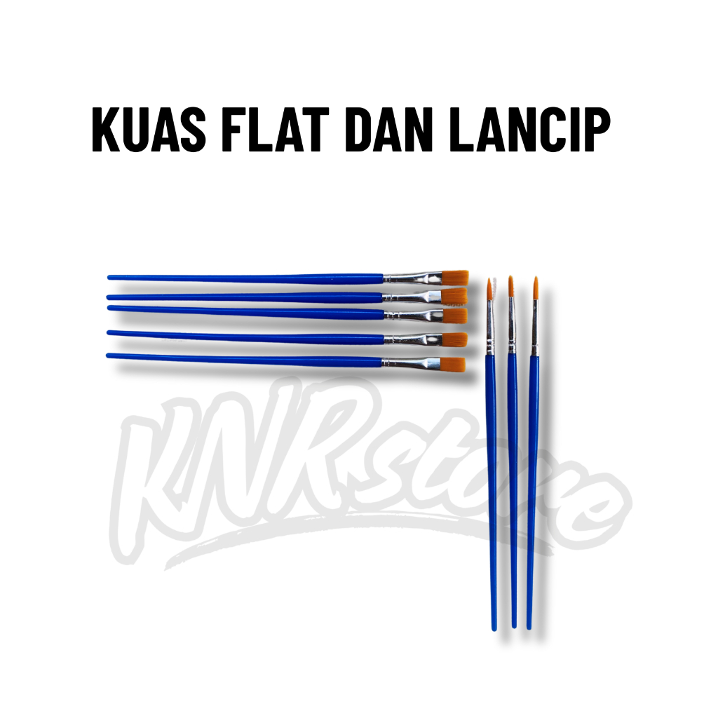 

Kuas lukis / kuas cat akrilik / kuas mewarnai / alat lukis / flat / lancip
