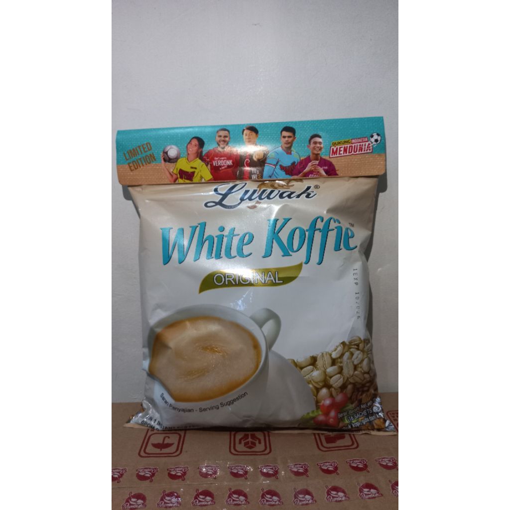 

Kopi Luwak White Koffie Original 20gr 1 Bag Isi 18 Sachet Kemasan Baru