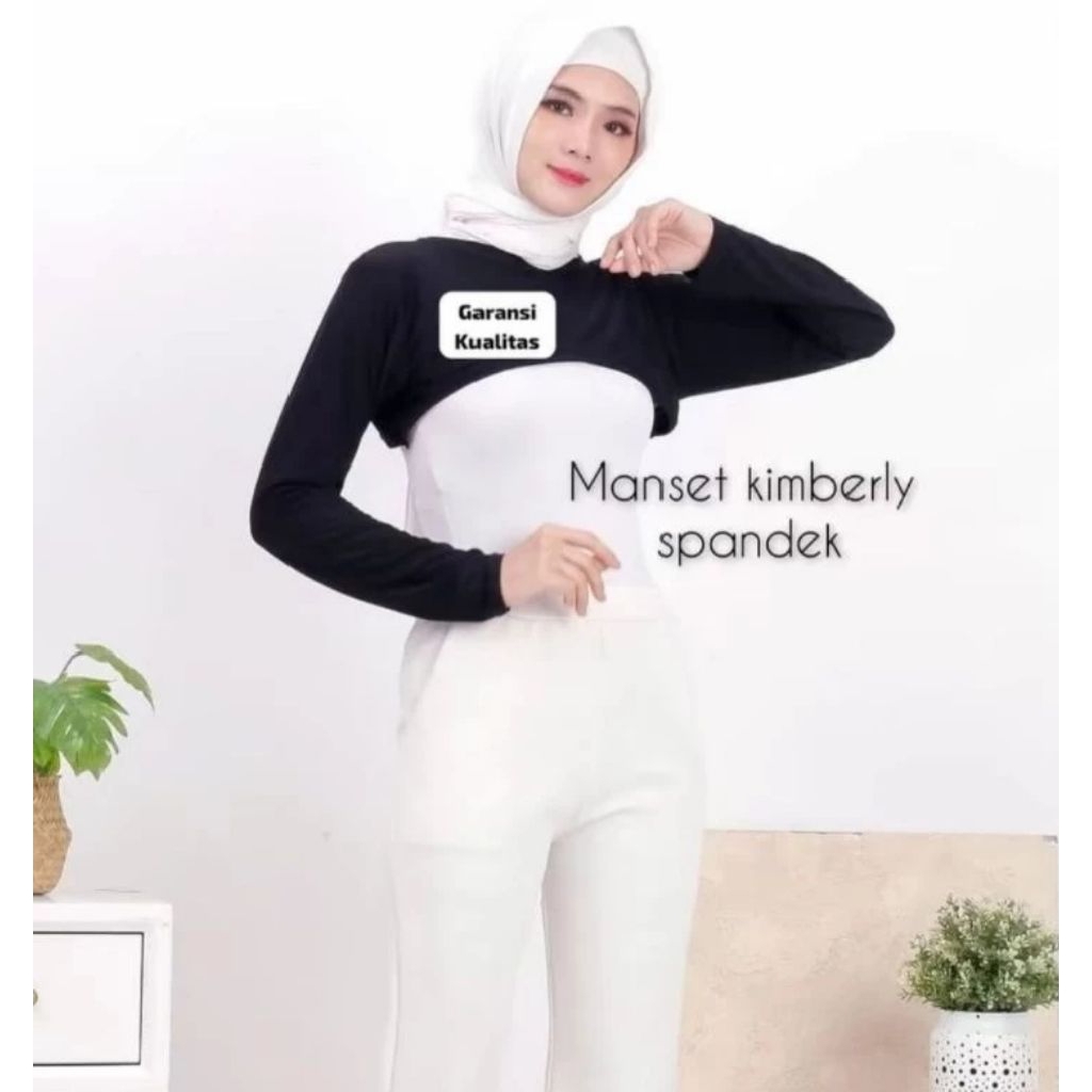 Manset Kimberly Bolero/Crop Manset Tangan Bahan Jersey/manset Lengan Panjang